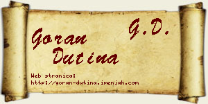Goran Dutina vizit kartica